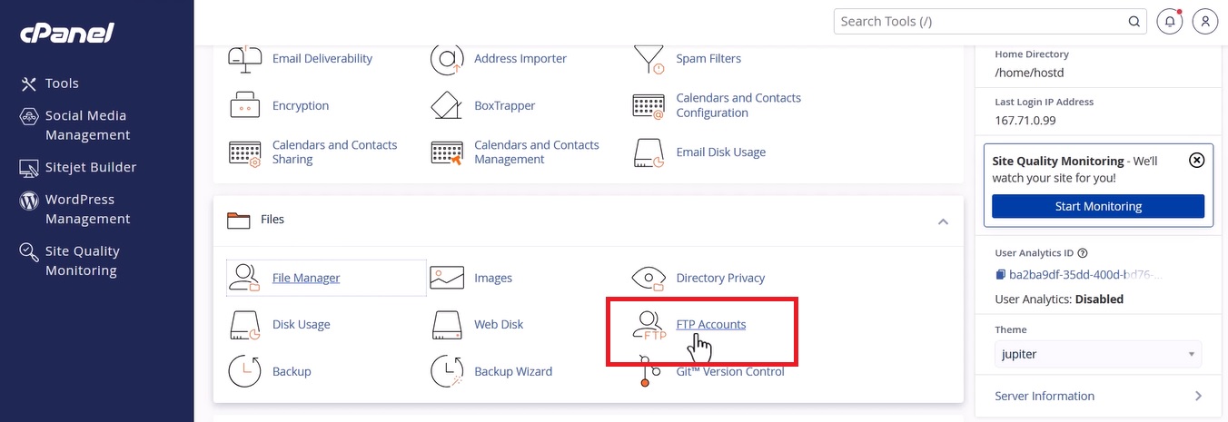 ورود به cPanel